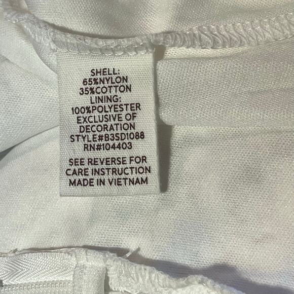 Blu Pepper Mock Neck White Lace Sheath Dress Large Coquette Bridal Boho Chic - Picture 12 of 12